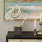17" Gold Link Abstract Sculpture with Black Base